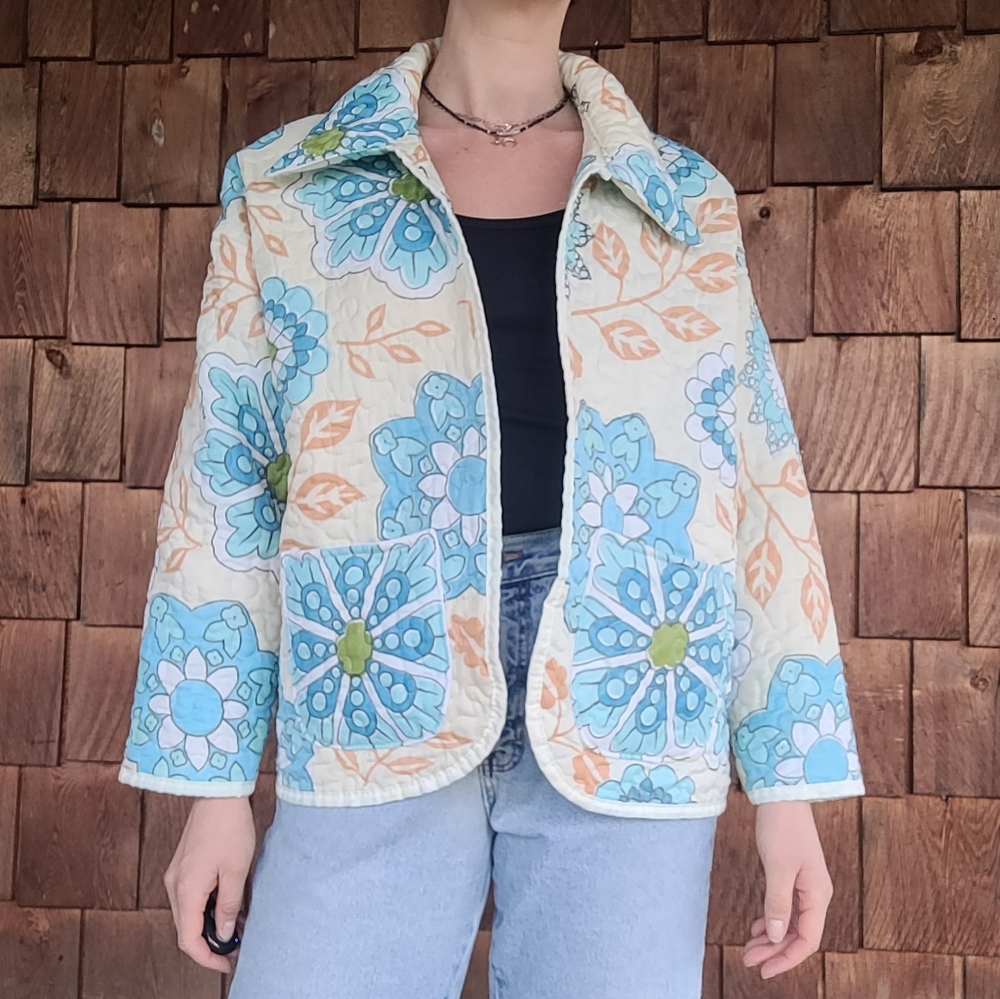 Handmade 70' Quilted Jacket - Picture 2 of 11